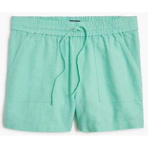 J. Crew Factory Pants - J.Crew Factory Linen Blend Drawstring Shorts | Plus XXL, Mint Green NWT